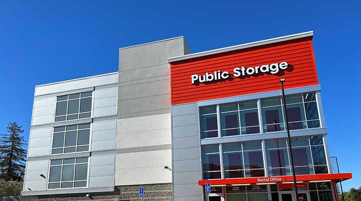 closeup of public storage cupertino after reopening